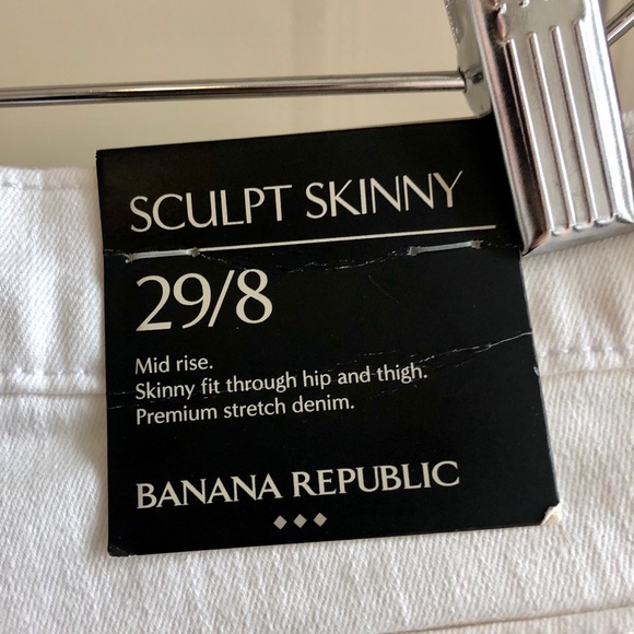 NWT Banana Republic Sculpt Skinny White Jeans - Picture 3 of 5